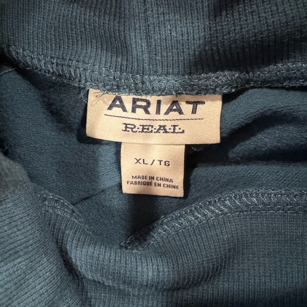Ariat® Ladies R.E.A.L.™ Funnel Sweater Dark Teal, Sz XL EUC - Picture 4 of 6